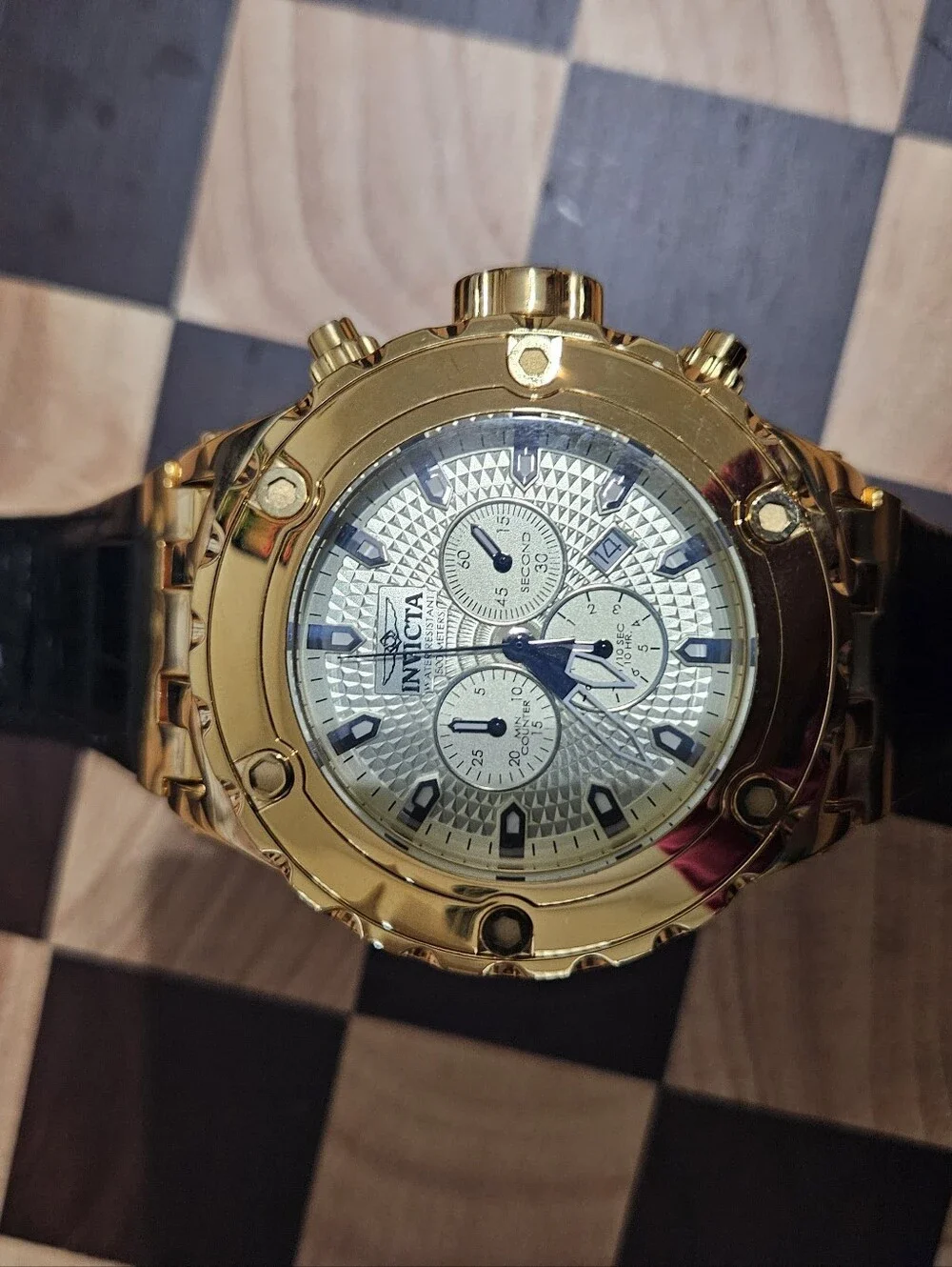 Invicta Gold and Black Men's Subaqua Chronograph Watch 52mm
